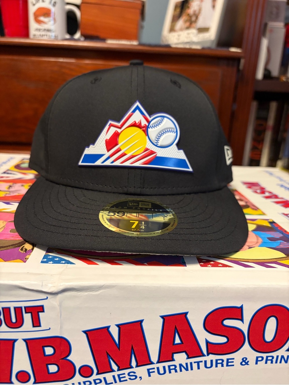 Colorado Rockies Black Fitted Hat - 7 1/4